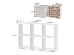 Vicco Divisória de sala 72x29x107.8^ Prateleira