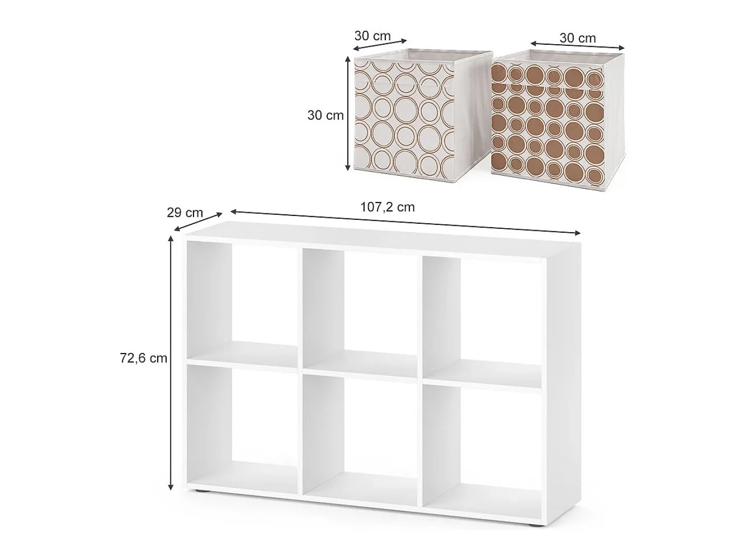 Vicco Divisória de sala 72x29x107.8^ Prateleira