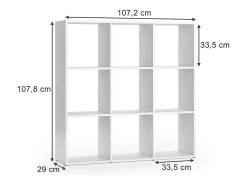 Prateleira*Vicco Divisória de sala 104x29x108 nove Branco