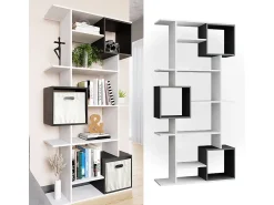 Hot Vicco Divisória de sala branco/antracite 92x29x187.7 cube Cinza antracite