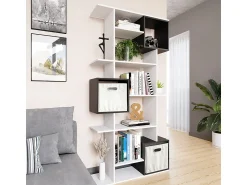 Hot Vicco Divisória de sala branco/antracite 92x29x187.7 cube Cinza antracite