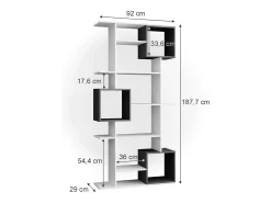Hot Vicco Divisória de sala branco/antracite 92x29x187.7 cube Cinza antracite