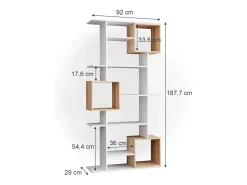 Prateleira*Vicco Divisória de sala /sonoma 92x29x187.7 cube Branco