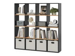 Sale Vicco Divisória de sala carvalho antracite/goldkraft 142.4x29x143 karree Cinza antracite