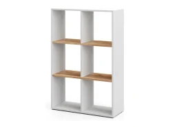 Vicco Divisória de sala carvalho branco/dourado 72x29x107.8 karree Natural escuro