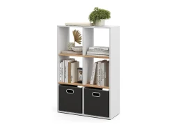 Vicco Divisória de sala carvalho branco/dourado 72x29x107.8 karree Natural escuro