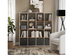 Prateleira|Vicco Divisória de sala carvalho branco/dourado 142.4x29x143 karree Natural escuro