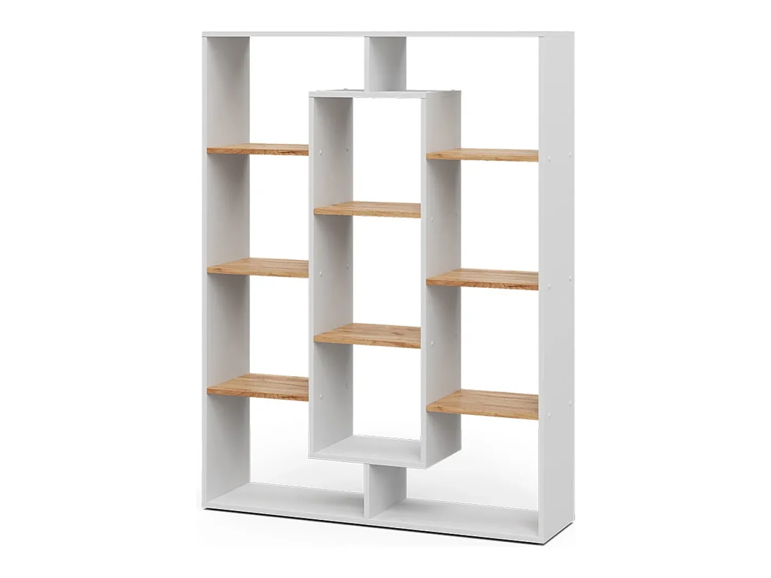 Prateleira|Vicco Divisória de sala carvalho branco/dourado 107.2x29x143 Natural escuro