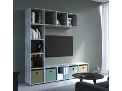 Clearance Vicco Divisória de sala cinza 142.5x33x36.2 ludus Cinzento