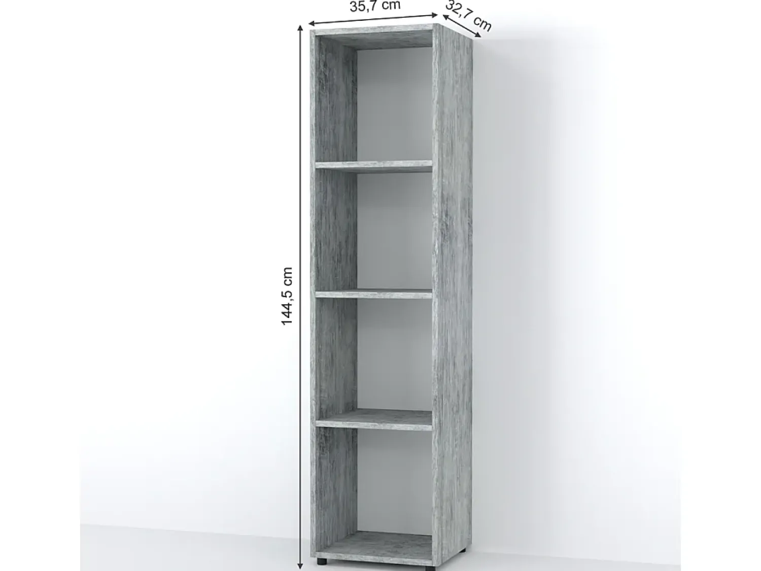 Clearance Vicco Divisória de sala cinza 142.5x33x36.2 ludus Cinzento