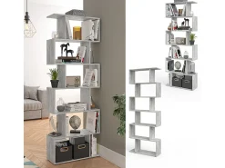 Prateleira|Vicco Divisória de sala cinza 70x23.8x192.2 levio Cinzento