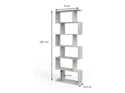 Prateleira|Vicco Divisória de sala cinza 70x23.8x192.2 levio Cinzento