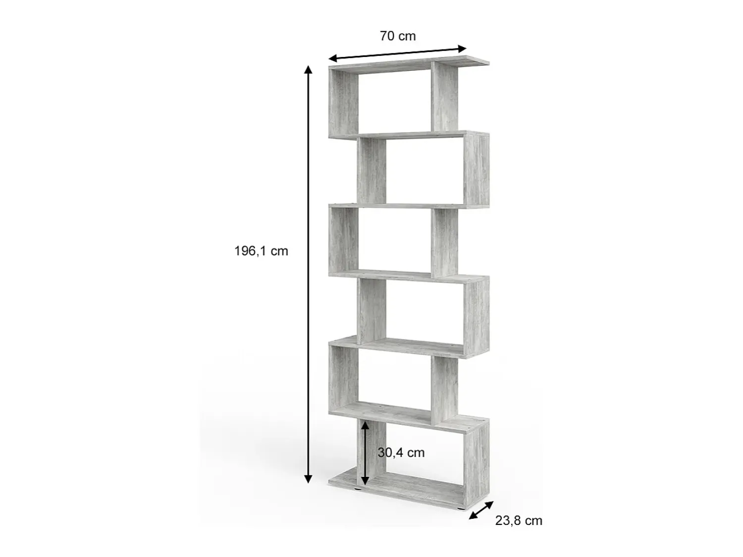 Prateleira|Vicco Divisória de sala cinza 70x23.8x192.2 levio Cinzento