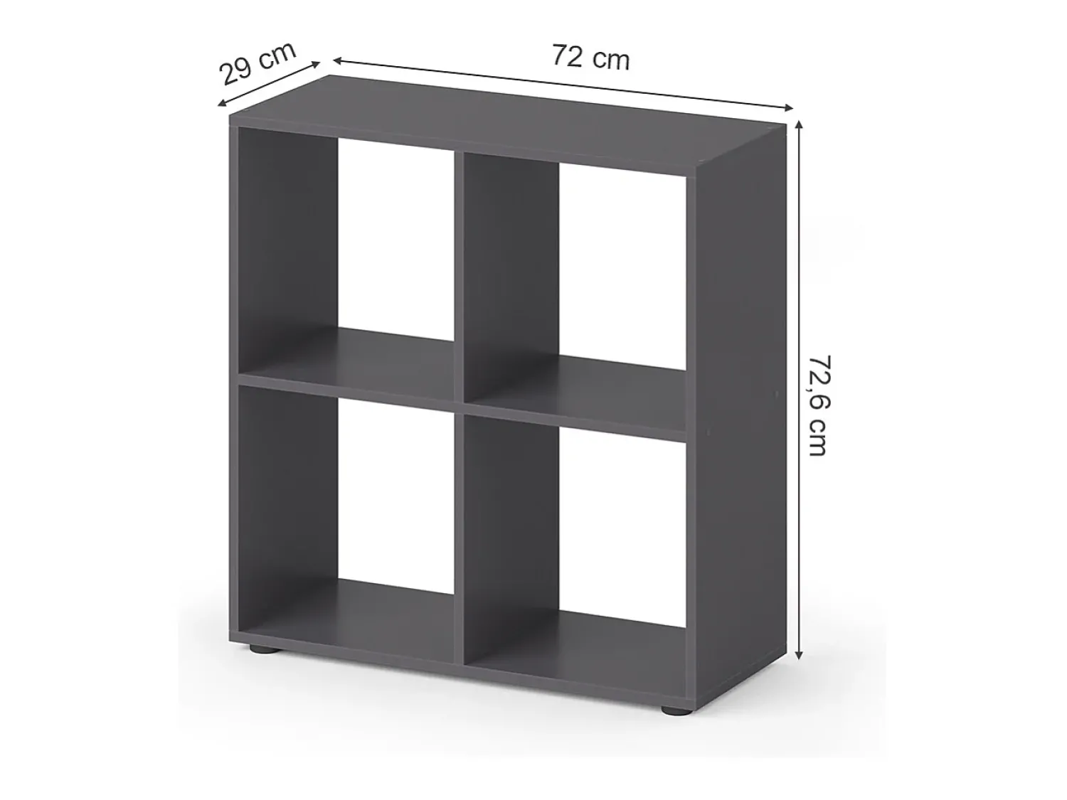 Prateleira*Vicco Divisória de sala cinza 72.6x29x72 tetra Cinzento