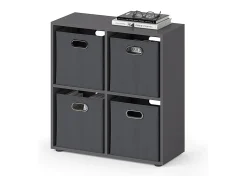 Prateleira|Vicco Divisória de sala cinza 72.6x29x72 tetra Cinzento