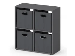 Prateleira|Vicco Divisória de sala cinza 72.6x29x72 tetra Cinzento