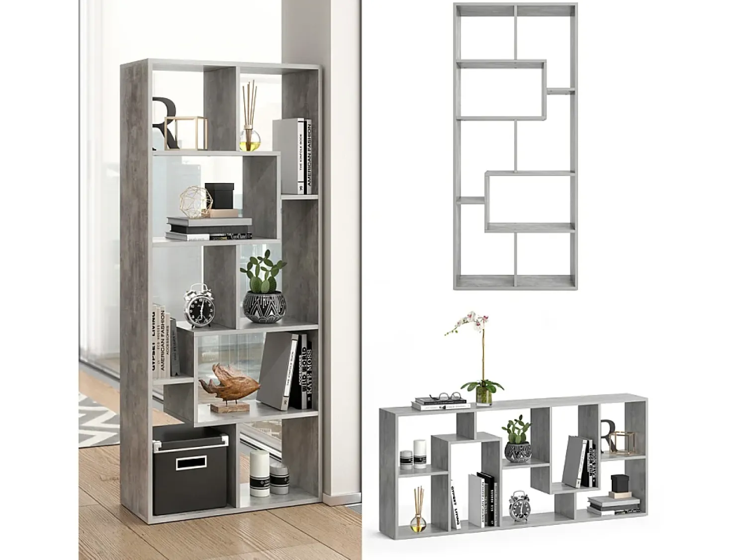 Hot Vicco Divisória de sala cinza 160.6x25x67.2 noa Cinzento