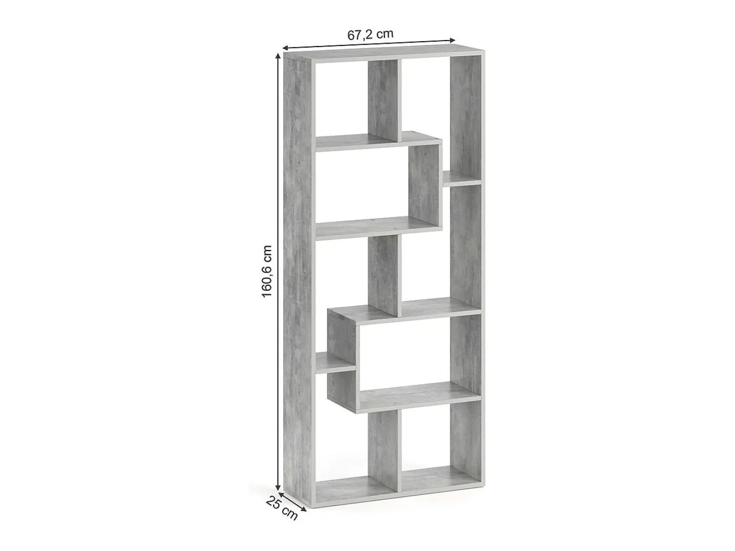 Hot Vicco Divisória de sala cinza 160.6x25x67.2 noa Cinzento