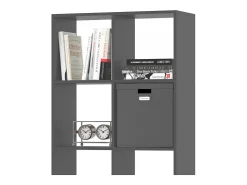 Vicco Divisória de sala cinza 143x29x72 scutum^ Prateleira