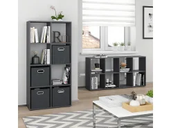 Vicco Divisória de sala cinza 143x29x72 scutum^ Prateleira