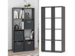 Vicco Divisória de sala cinza 143x29x72 scutum^ Prateleira