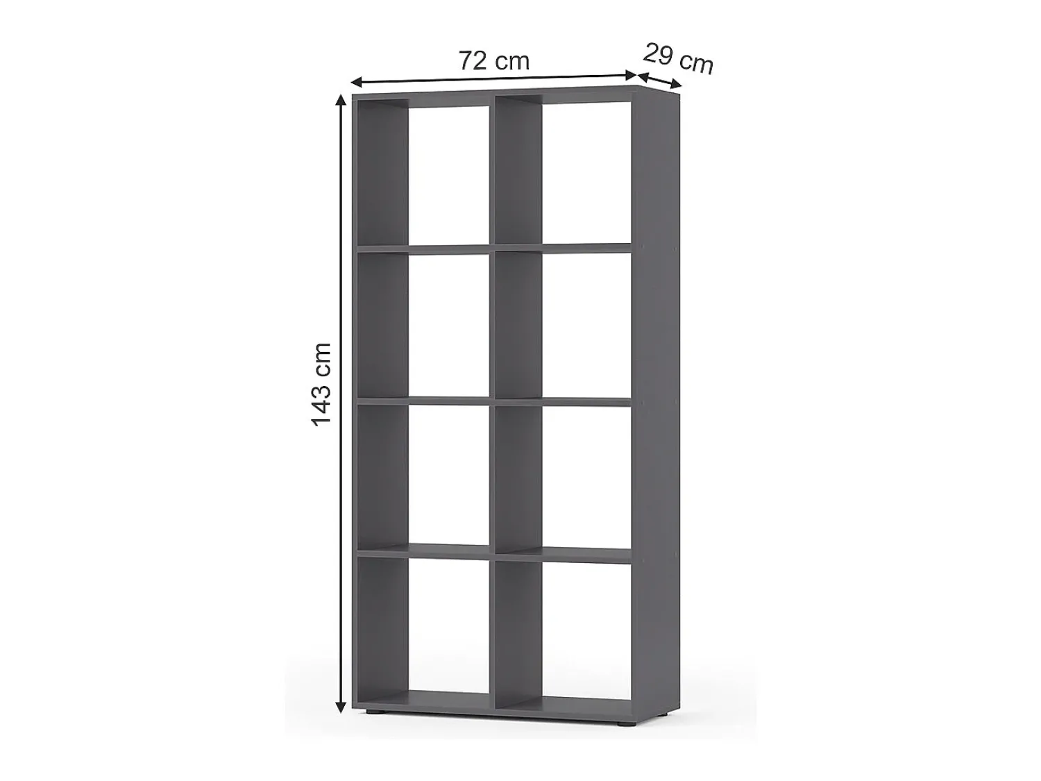 Vicco Divisória de sala cinza 143x29x72 scutum^ Prateleira