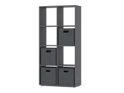 Prateleira*Vicco Divisória de sala cinza 143x29x72 scutum Cinzento