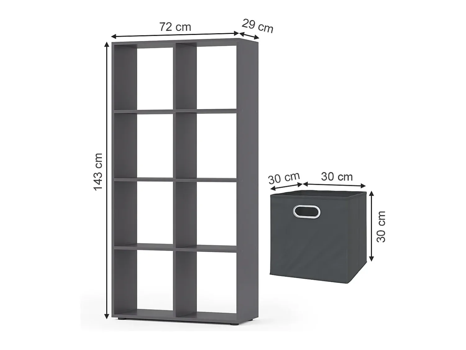 Prateleira*Vicco Divisória de sala cinza 143x29x72 scutum Cinzento