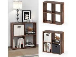 Discount Vicco Divisória de sala madeira antiga 72.6x29x72 tetra Castanho