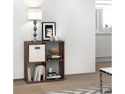 Discount Vicco Divisória de sala madeira antiga 72.6x29x72 tetra Castanho