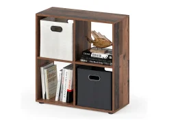 Discount Vicco Divisória de sala madeira antiga 72.6x29x72 tetra Castanho