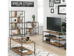 Prateleira|Vicco Divisória de sala madeira antiga 80x30x146 fyrk Castanho