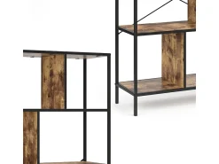 Prateleira|Vicco Divisória de sala madeira antiga 80x30x146 fyrk Castanho