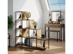 Vicco Divisória de sala madeira antiga 120x30x120 fyrk^ Prateleira