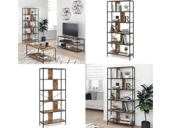 Vicco Divisória de sala madeira antiga 80x30x180 fyrk^ Prateleira