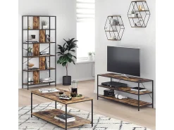 Vicco Divisória de sala madeira antiga 80x30x180 fyrk^ Prateleira