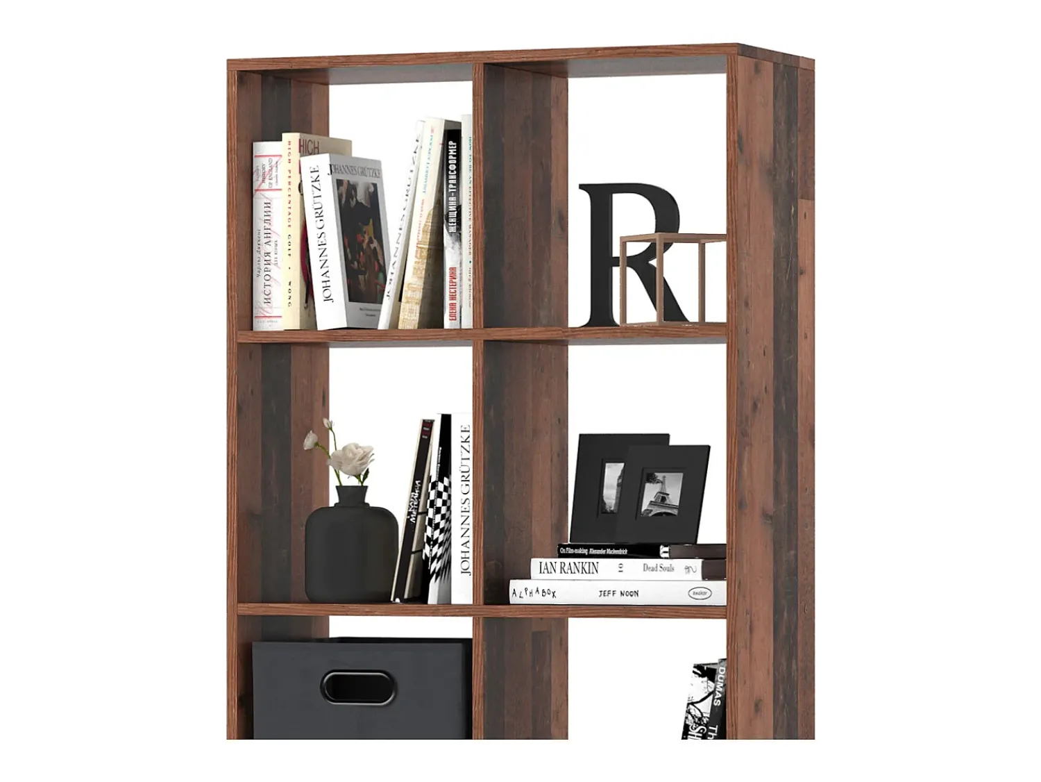 Prateleira|Vicco Divisória de sala madeira antiga 143x29x72 scutum Castanho