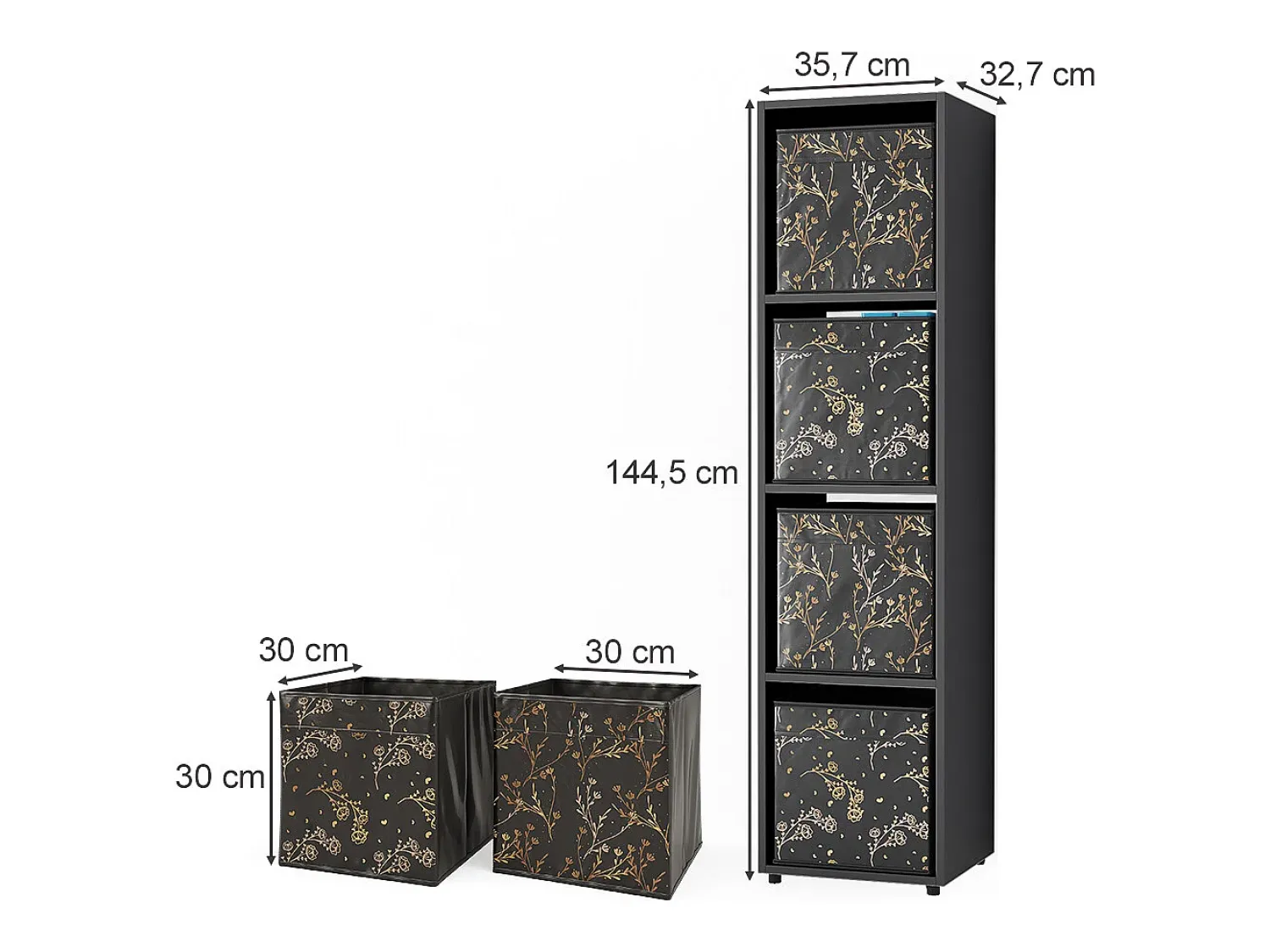 Discount Vicco Divisória de sala 142.5x33x36.2 ludus Preto