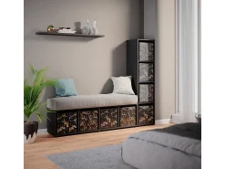 Discount Vicco Divisória de sala 142.5x33x36.2 ludus Preto