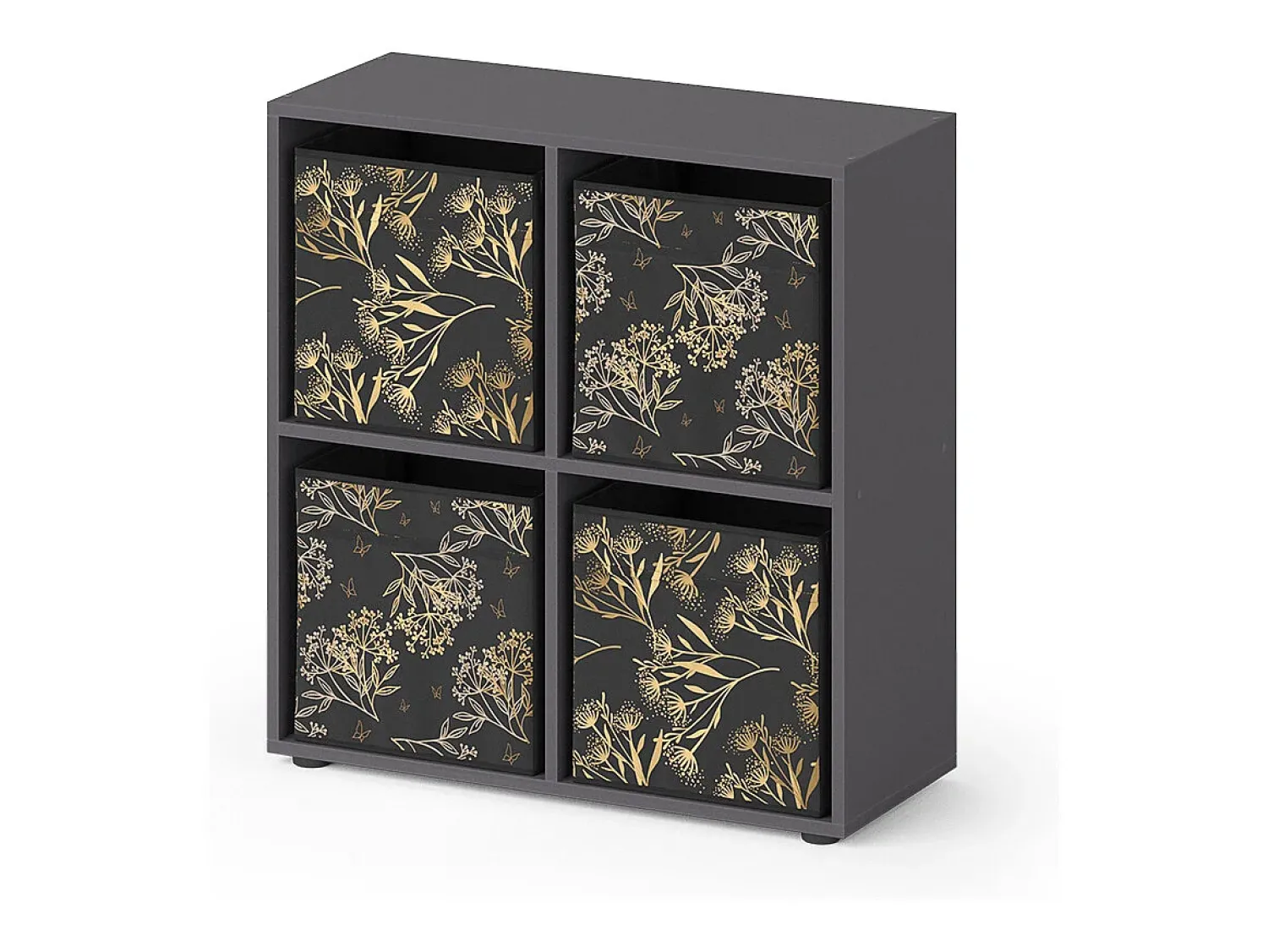Prateleira*Vicco Divisória de sala 72.6x29x72 tetra Preto