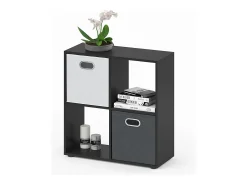 Prateleira*Vicco Divisória de sala 72.6x29x72 tetra Preto