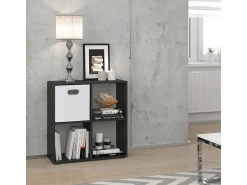Prateleira*Vicco Divisória de sala 72.6x29x72 tetra Preto
