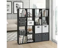 Prateleira|Vicco Divisória de sala 138.5x29x142.5 karree Preto