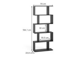 Hot Vicco Divisória de sala 70x23.8x164.1 levio Preto