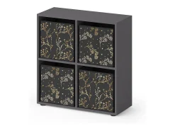 Hot Vicco Divisória de sala 72.6x29x72 tetra Preto