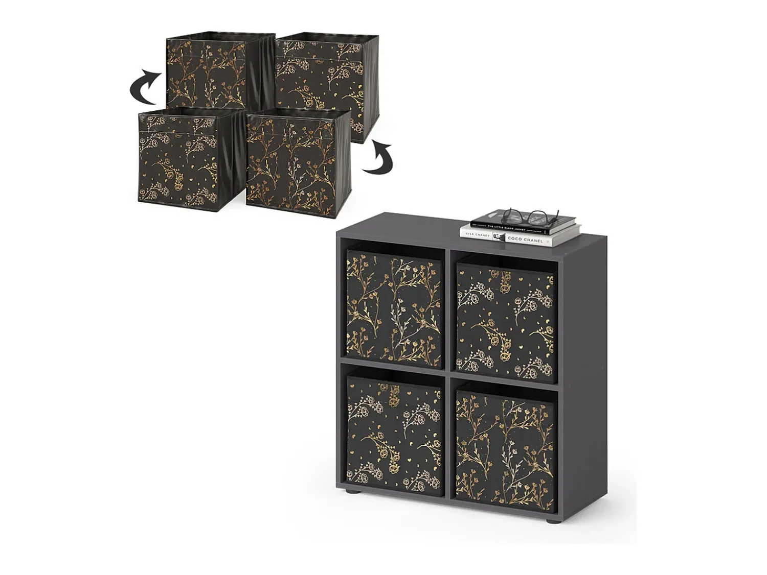 Hot Vicco Divisória de sala 72.6x29x72 tetra Preto