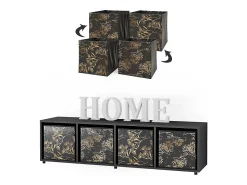 Outlet Vicco Divisória de sala 142.5x33x36.2 ludus Preto