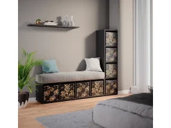 Outlet Vicco Divisória de sala 142.5x33x36.2 ludus Preto