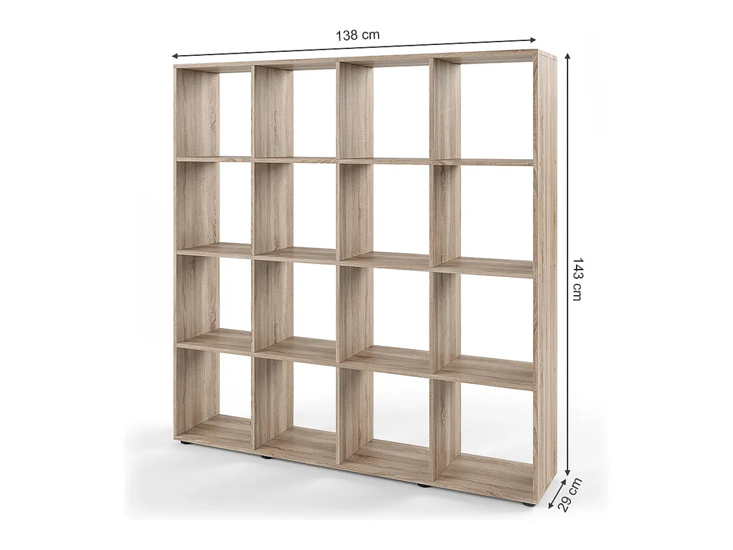 Prateleira*Vicco Divisória de sala sonoma 138.5x29x142.5 karree Natural claro