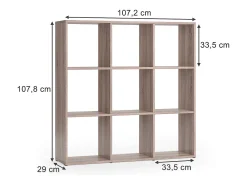 Outlet Vicco Divisória de sala sonoma 104x29x108 nove Natural claro